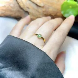 Nhẫn ngọc phỉ thúy Myanmar, vàng 18k - Hình ảnh 7