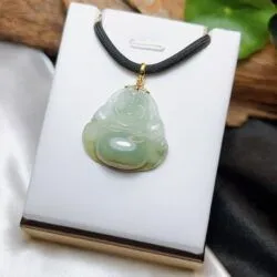 Phật Di Lặc ngọc Phỉ thúy Myanmar 3 màu - Ảnh 5