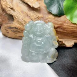 Phật Di Lặc ngọc Cẩm thạch nếp băng điểm huyết