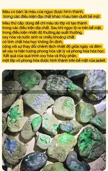 Sự hình thành và phân cấp màu sắc của Jadeite jade