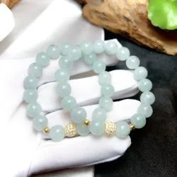 Vòng chuỗi ngọc Cẩm thạch Myanmar 9.3 ly - Ảnh 4