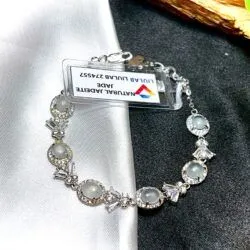 Lắc tay ngọc Phỉ thúy băng chủng Myanmar, vàng 18k - Hình ảnh 4