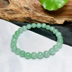 Vòng chuỗi ngọc Cẩm thạch xanh lý Myanmar 7 ly - Ảnh 2