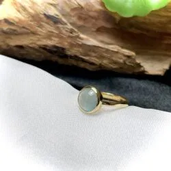 Nhẫn ngọc Phỉ thúy lam ngọc, vàng 18k