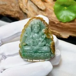Hư không tạng ngọc Phỉ thúy 3 màu Myanmar - Ảnh 6