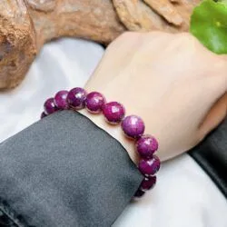 Vòng chuỗi Ruby Nam Phi thiên nhiên mài giác - Hình ảnh 7