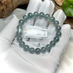 Vòng chuỗi ngọc Phỉ thúy lam ngọc 8.8 ly - Ảnh 5