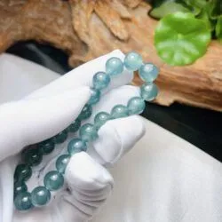 Vòng chuỗi ngọc Phỉ thúy lam ngọc 8.8 ly - Ảnh 8