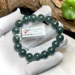 Vòng chuỗi ngọc Phỉ thúy lam ngọc 12 ly - Ảnh 9