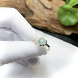 Nhẫn ngọc Phỉ thúy lam ngọc, vàng 18k