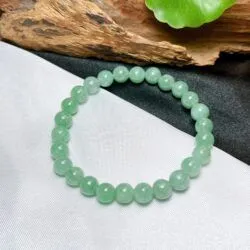 Vòng chuỗi ngọc Cẩm thạch xanh lý Myanmar 7 ly