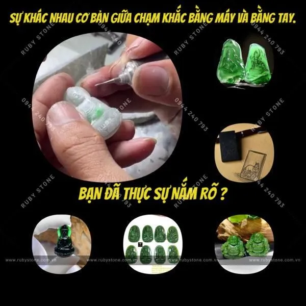 Sự khác nhau cơ bản giữa chạm khắc bằng máy và chạm khắc bằng tay thủ công