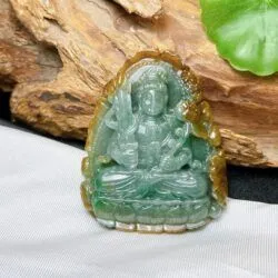 Hư không tạng ngọc Phỉ thúy 3 màu Myanmar - Ảnh 2