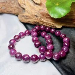 Vòng chuỗi Ruby Nam Phi thiên nhiên mài giác - Hình ảnh 5