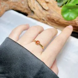 Nhẫn ngọc phỉ thúy Myanmar, vàng 18k