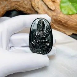 Phổ hiền bồ tát ngọc Phỉ thúy mực dục - Hình ảnh 7
