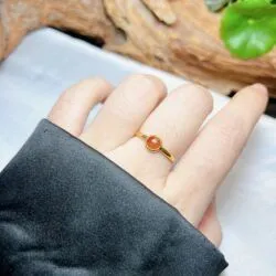 Nhẫn ngọc phỉ thúy Myanmar, vàng 18k
