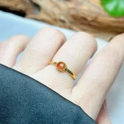 Nhẫn ngọc phỉ thúy Myanmar, vàng 18k