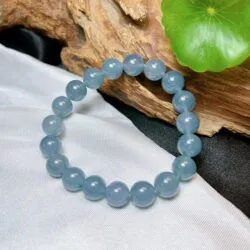 Vòng chuỗi Phỉ thúy Lam ngọc (jadeite jade) 10 ly - Hình ảnh 5