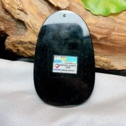 Văn thù bồ tát ngọc Phỉ thúy mực dục, KT 65x42mm - Ảnh 6