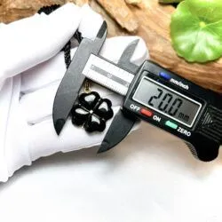 Mặt dây cỏ 4 lá ngọc Phỉ thúy mực dục Myanmar, vàng 18k - Hình ảnh 9