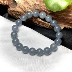 Vòng chuỗi Phỉ thúy Lam ngọc (jadeite jade) 10 ly - Hình ảnh 8