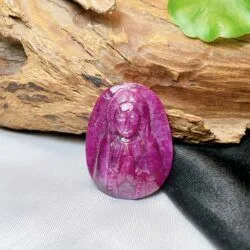 Mặt dây Đức mẹ Maria đá Ruby Nam Phi - Hình ảnh 7