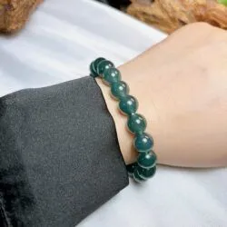 Vòng chuỗi ngọc Phỉ thuý lam ngọc 10 ly - Ảnh 4