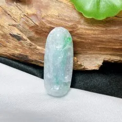 Phật quán thế âm bồ tát ngọc Phỉ thuý nếp băng Myanmar - Hình ảnh 4