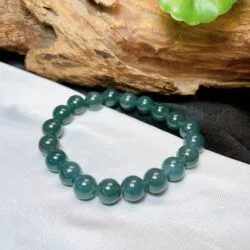 Vòng chuỗi ngọc Cẩm thạch lam ngọc 9.8 ly - Ảnh 3