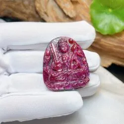 Hư không tạng bồ tát đá Ruby Nam Phi, KT 40mm - Ảnh 4