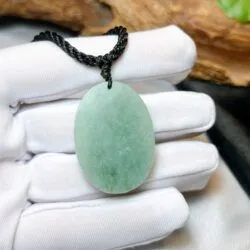 Mặt dây Đức mẹ Maria ngọc cẩm thạch Myanmar - Hình ảnh 5