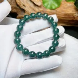 Vòng chuỗi ngọc Phỉ thuý lam ngọc 10 ly - Ảnh 2