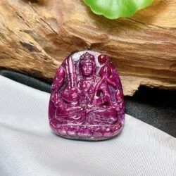 Hư không tạng bồ tát đá Ruby Nam Phi, KT 40mm