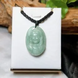 Mặt dây Đức mẹ Maria ngọc cẩm thạch Myanmar (2 dáng khác nhau) - Hình ảnh 2