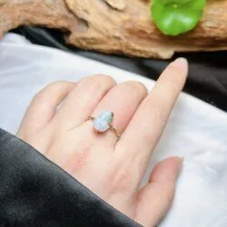 Nhẫn tỳ hưu ngọc Cẩm thạch Myanmar, vàng 18k - Ảnh 6