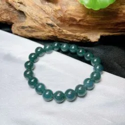 Vòng chuỗi ngọc Cẩm thạch lam ngọc 9.8 ly - Ảnh 2