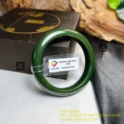 Vòng bản liền ngọc bích Canada màu đậm - Hình ảnh 4