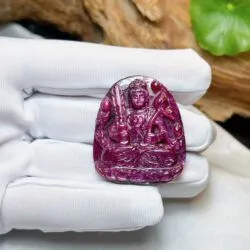 Hư không tạng bồ tát đá Ruby Nam Phi, KT 40mm - Ảnh 5
