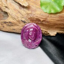 Mặt dây Đức mẹ Maria đá Ruby Nam Phi