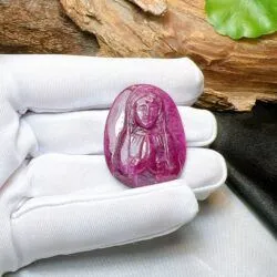Mặt dây Đức mẹ Maria đá Ruby Nam Phi - Hình ảnh 3