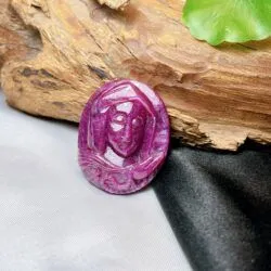 Mặt dây Đức mẹ Maria đá Ruby Nam Phi - Hình ảnh 3
