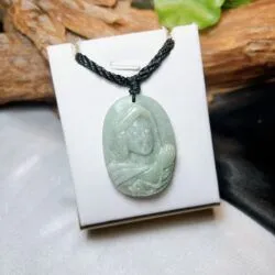 Mặt dây Đức mẹ Maria ngọc cẩm thạch Myanmar (2 dáng khác nhau) - Hình ảnh 9