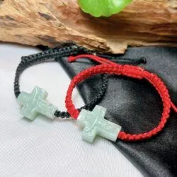 Vòng đeo tay Thánh giá chúa Jesus ngọc Cẩm thạch Myanmar - Hình ảnh 2