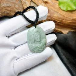 Mặt dây Đức mẹ Maria ngọc cẩm thạch Myanmar (2 dáng khác nhau) - Hình ảnh 10