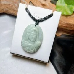 Mặt dây Đức mẹ Maria ngọc cẩm thạch Myanmar (2 dáng khác nhau) - Hình ảnh 8