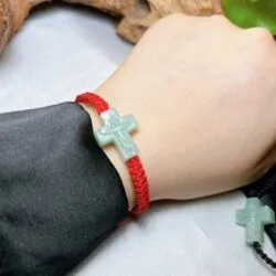 Vòng đeo tay Thánh giá chúa Jesus ngọc Cẩm thạch Myanmar - Hình ảnh 5