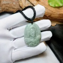 Mặt dây Đức mẹ Maria ngọc cẩm thạch Myanmar (2 dáng khác nhau) - Hình ảnh 11