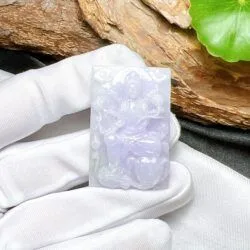Phổ hiền bồ tát ngọc Cẩm thạch tím Myanmar - Ảnh 5