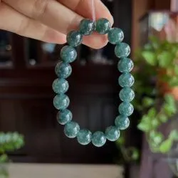 Vòng chuỗi Lam ngọc cẩm thạch Guatemala 10 ly - Hình ảnh 4
